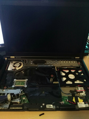 x220 with keyboard and palm rest removed